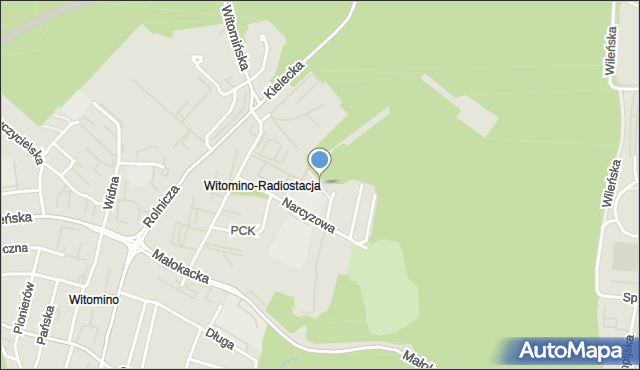 Gdynia, Skwer Witomiński, mapa Gdyni