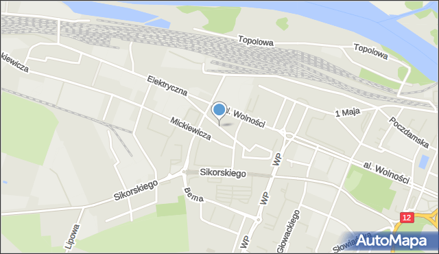 Głogów, Skłodowskiej-Curie Marii, mapa Głogów