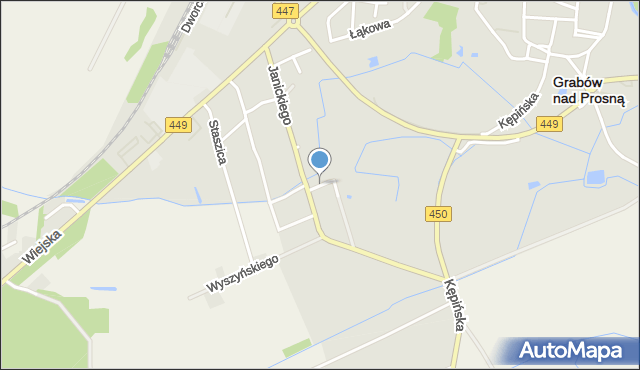 Grabów nad Prosną, Skargi Piotra, ks., mapa Grabów nad Prosną