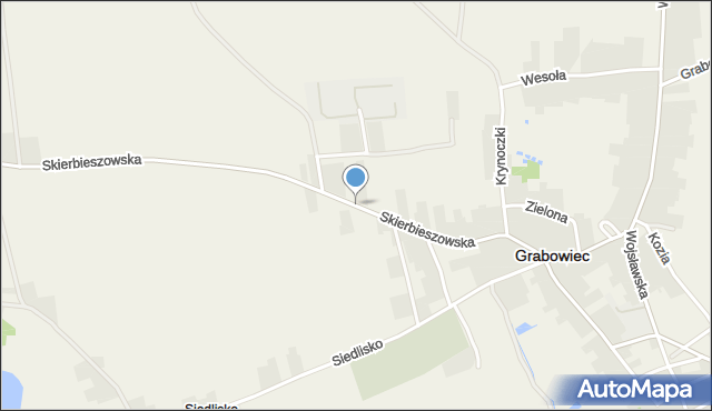 Grabowiec powiat zamojski, Skierbieszowska, mapa Grabowiec powiat zamojski