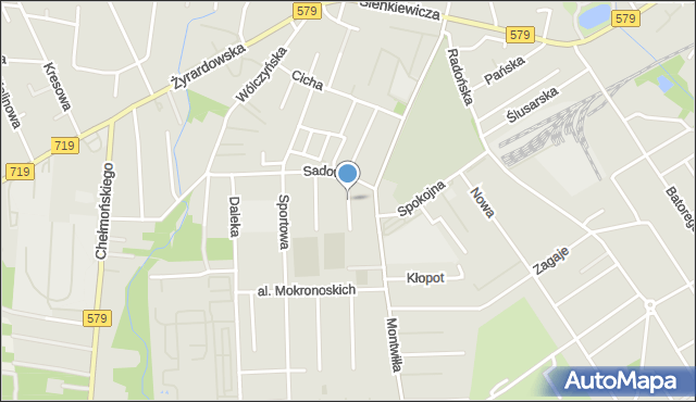 Grodzisk Mazowiecki, Skrajna, mapa Grodzisk Mazowiecki
