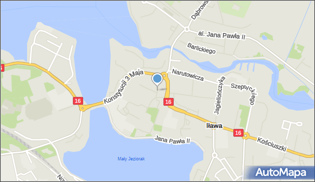 Iława, Skargi Piotra, ks., mapa Iława