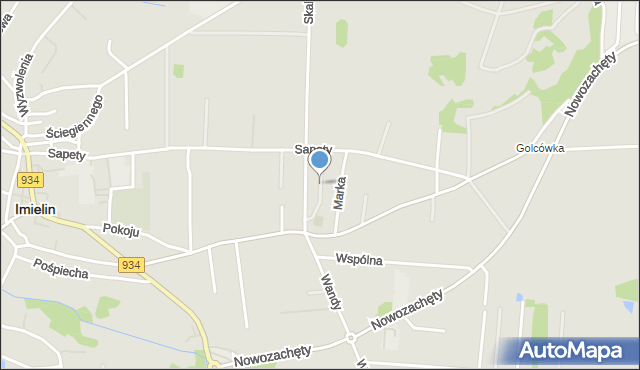 Imielin, Skotnica, mapa Imielin