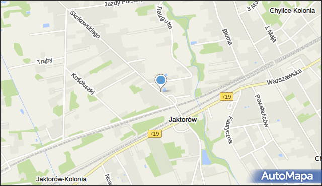 Jaktorów, Skokowskiego, gen., mapa Jaktorów