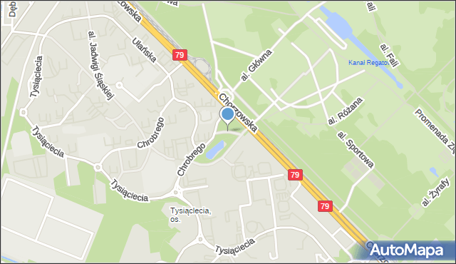 Katowice, Skwer Kidonia Józefa, mapa Katowic