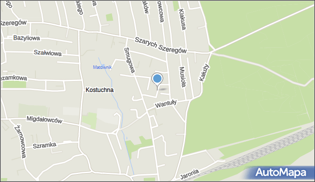 Katowice, Skoczylasa Władysława, mapa Katowic