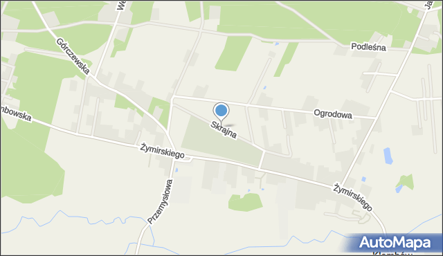 Klembów, Skrajna, mapa Klembów