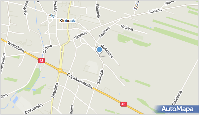 Kłobuck, Skorupki Ignacego Jana, ks., mapa Kłobuck