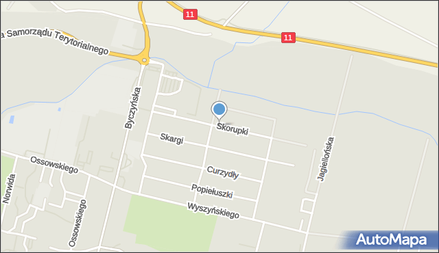 Kluczbork, Skorupki Ignacego Jana, ks., mapa Kluczbork