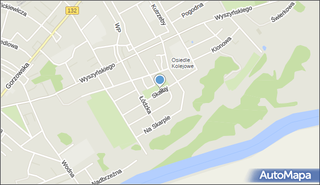 Kostrzyn nad Odrą, Skałby Franciszka, ks., mapa Kostrzyn nad Odrą