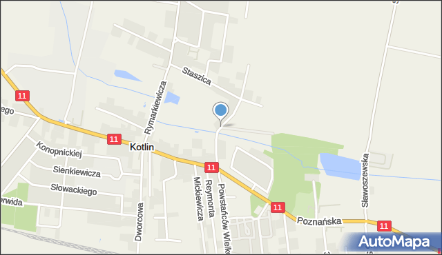 Kotlin, Skłodowskiej-Curie Marii, mapa Kotlin
