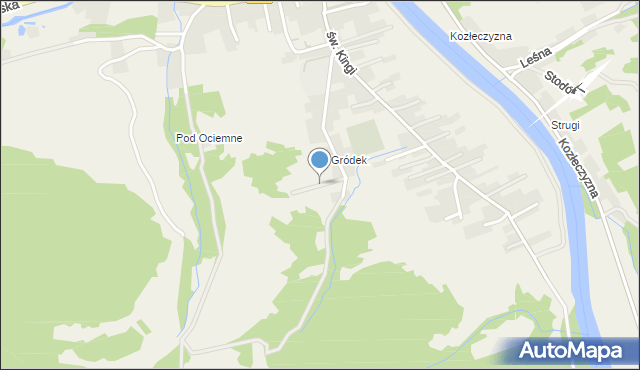 Krościenko nad Dunajcem, Skałkowa, mapa Krościenko nad Dunajcem