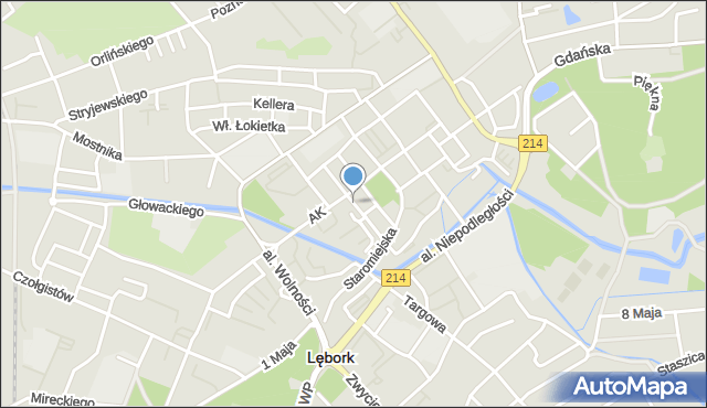 Lębork, Skłodowskiej-Curie Marii, mapa Lębork
