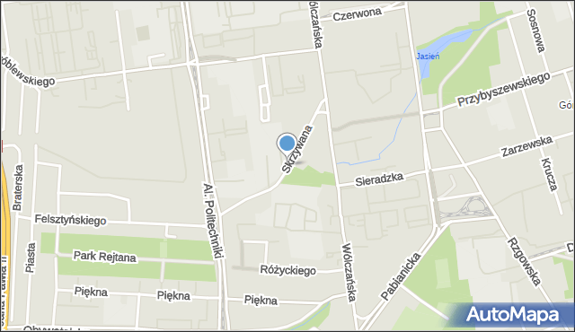 Łódź, Skrzywana Stefana, inż., mapa Łodzi