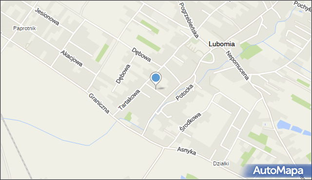 Lubomia, Skłodowskiej-Curie Marii, mapa Lubomia