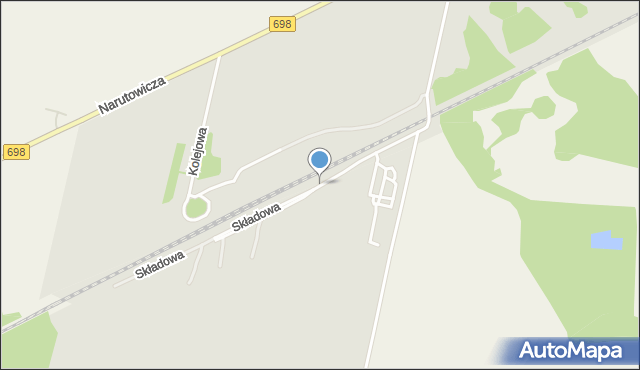 Mordy, Składowa, mapa Mordy