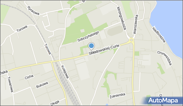 Mrągowo, Skłodowskiej-Curie Marii, mapa Mrągowo