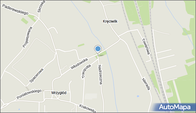 Myszków, Skwer Cieszkowskiego Teodora, płk., mapa Myszków