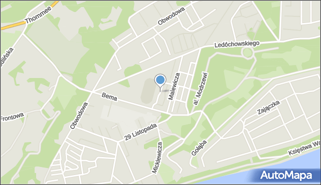 Nowy Dwór Mazowiecki, Skwer Góry Tadeusza, gen. pil., mapa Nowy Dwór Mazowiecki