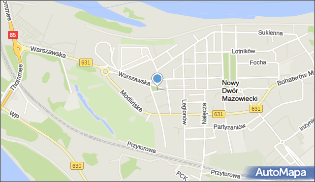 Nowy Dwór Mazowiecki, Skwer NSZZ Solidarność, mapa Nowy Dwór Mazowiecki