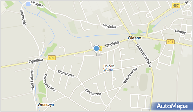 Olesno, Skłodowskiej-Curie Marii, mapa Olesno