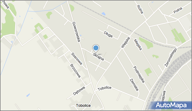 Ostrołęka, Skrajna, mapa Ostrołęka