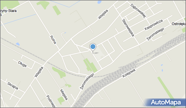 Ostrołęka, Skowrońskiego Ignacego Jerzego, mapa Ostrołęka