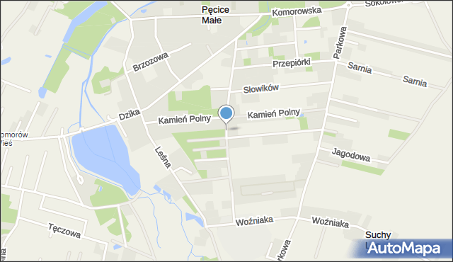 Pęcice Małe, Skowronków, mapa Pęcice Małe