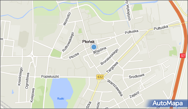 Płońsk, Skwer Ben Guriona Dawida, mapa Płońsk