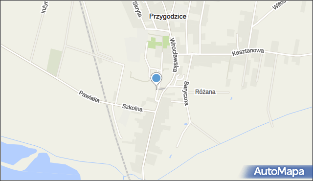 Przygodzice, Skwer Luitré, mapa Przygodzice