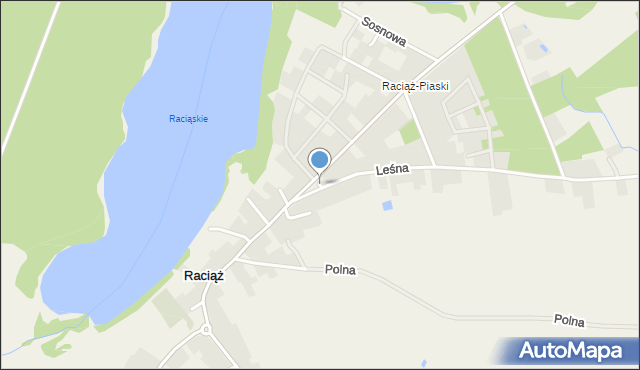 Raciąż gmina Tuchola, Skwer Nogalskiego Franciszka, ks., mapa Raciąż gmina Tuchola
