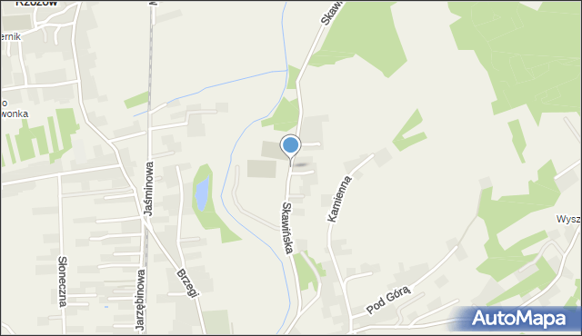 Radziszów, Skawińska, mapa Radziszów