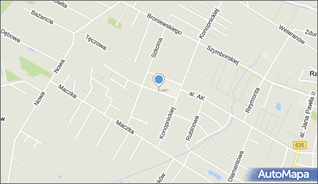 Radzymin powiat wołomiński, Skłodowskiej-Curie Marii, mapa Radzymin powiat wołomiński