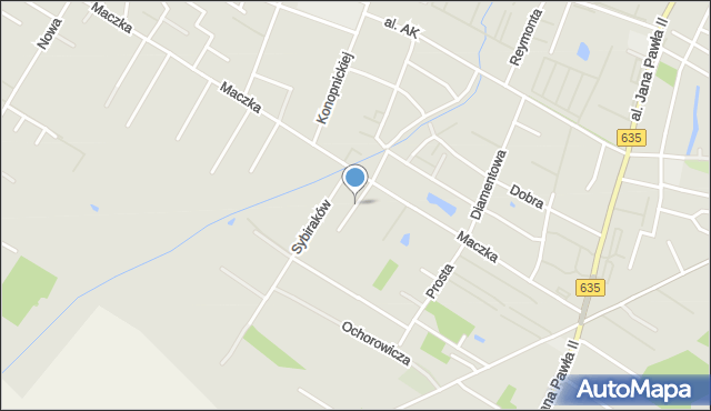 Radzymin powiat wołomiński, Skrajna, mapa Radzymin powiat wołomiński