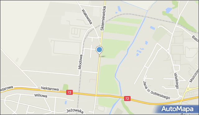 Rawa Mazowiecka, Skierniewicka, mapa Rawa Mazowiecka