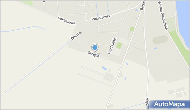 Rogoźno powiat obornicki, Skrajna, mapa Rogoźno powiat obornicki