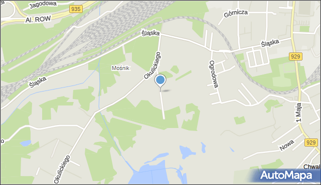 Rybnik, Składowa, mapa Rybnika