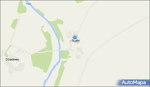 Skalin gmina Gryfice, Skalin, mapa Skalin gmina Gryfice