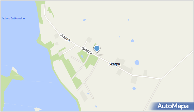 Skarpa gmina Miłomłyn, Skarpa, mapa Skarpa gmina Miłomłyn