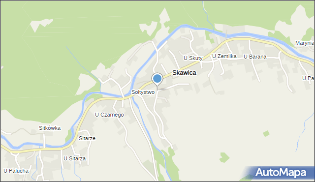Skawica, Skawica, mapa Skawica