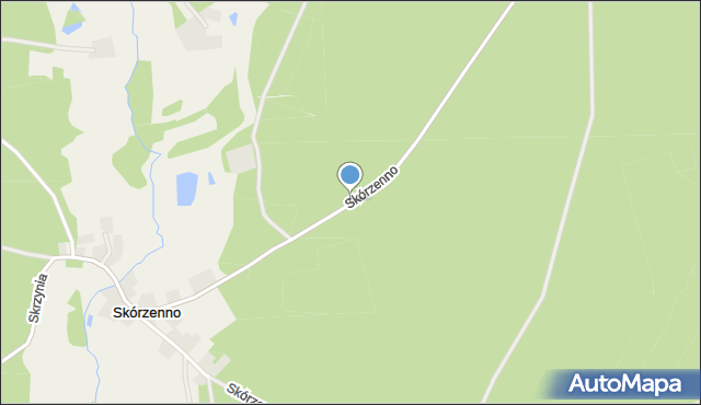 Skórzenno, Skórzenno, mapa Skórzenno