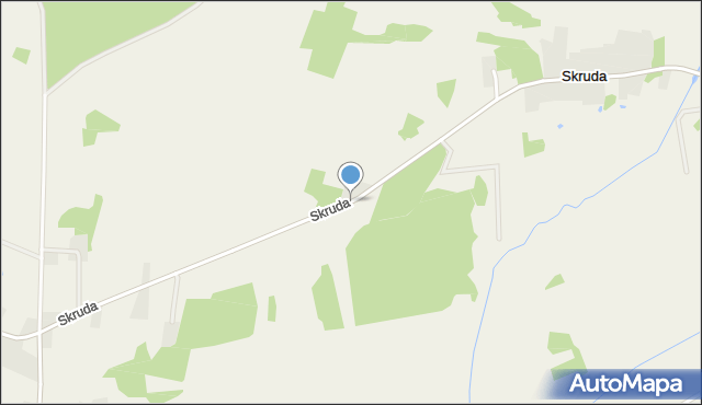 Skruda gmina Trojanów, Skruda, mapa Skruda gmina Trojanów