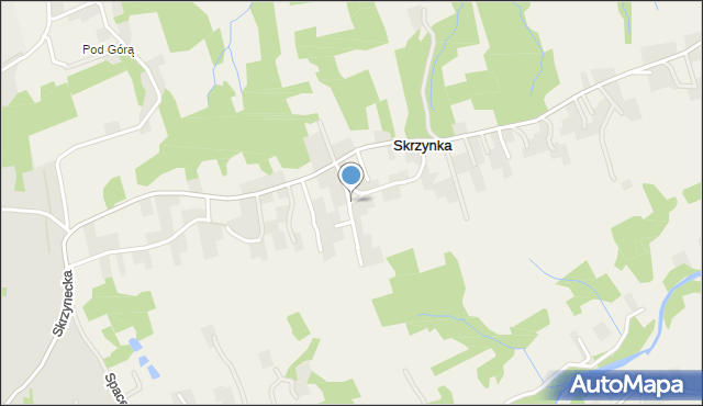 Skrzynka gmina Dobczyce, Skrzynka, mapa Skrzynka gmina Dobczyce