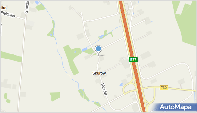 Skurów, Skurów, mapa Skurów