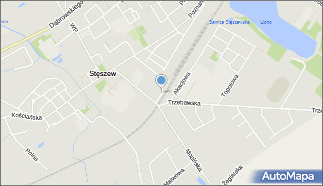 Stęszew, Składowa, mapa Stęszew