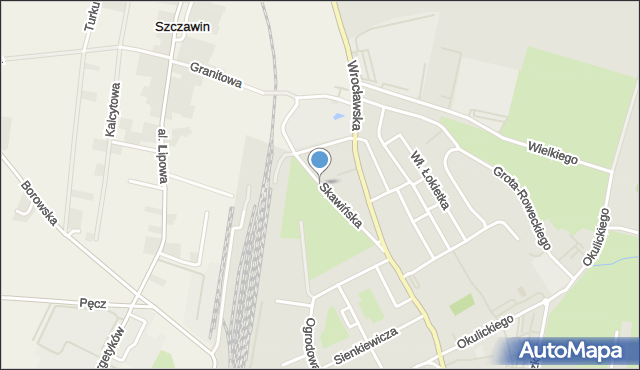 Strzelin, Skawińska, mapa Strzelin