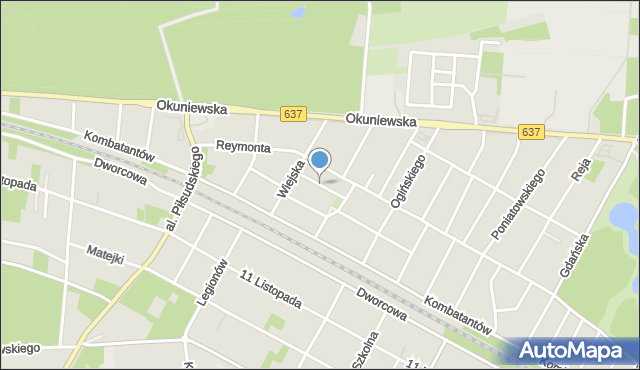 Sulejówek, Skłodowskiej-Curie Marii, mapa Sulejówek