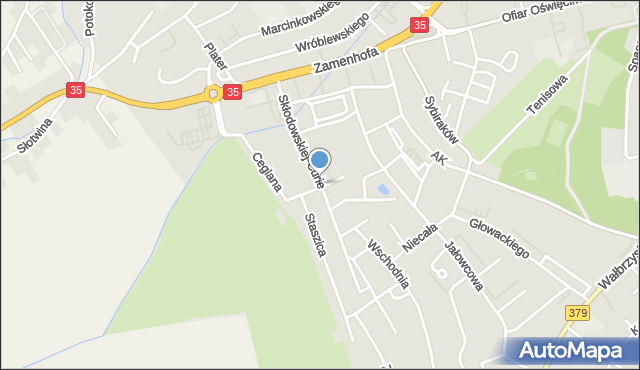 Świdnica, Skłodowskiej-Curie Marii, mapa Świdnicy