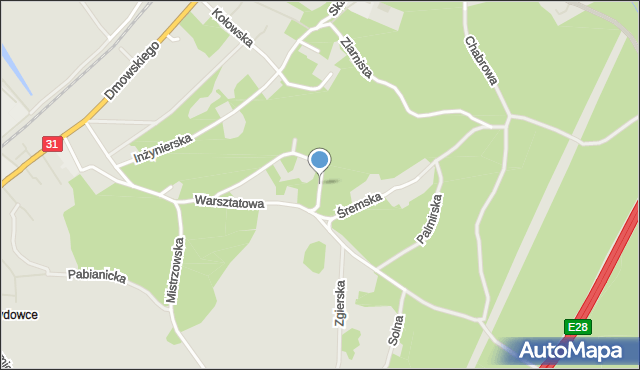 Szczecin, Skierniewicka, mapa Szczecina