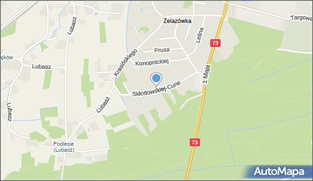 Szczucin, Skłodowskiej-Curie Marii, mapa Szczucin